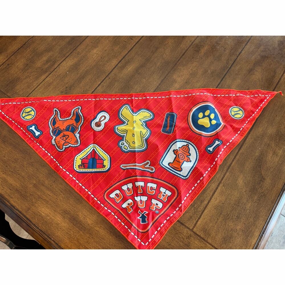 Dutch Bros Dutch Pup Dog Bandana National Dog Day Limited Edition Red